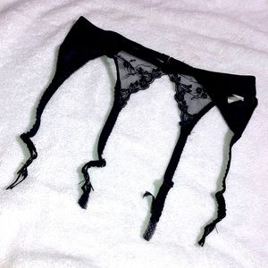 Christian Dior black garter belt size small